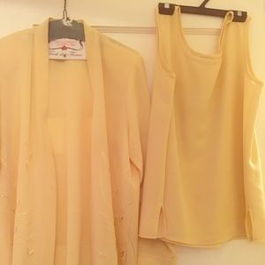 Blouse with matching jacket.